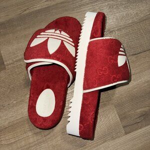Gucci X Adidas Slides (Red) (Unused)